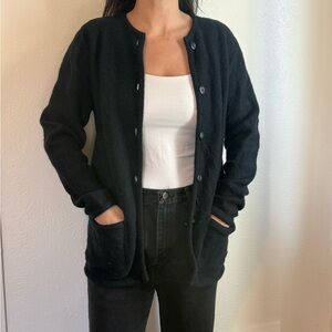 Cherokee Wool Black Cardigan